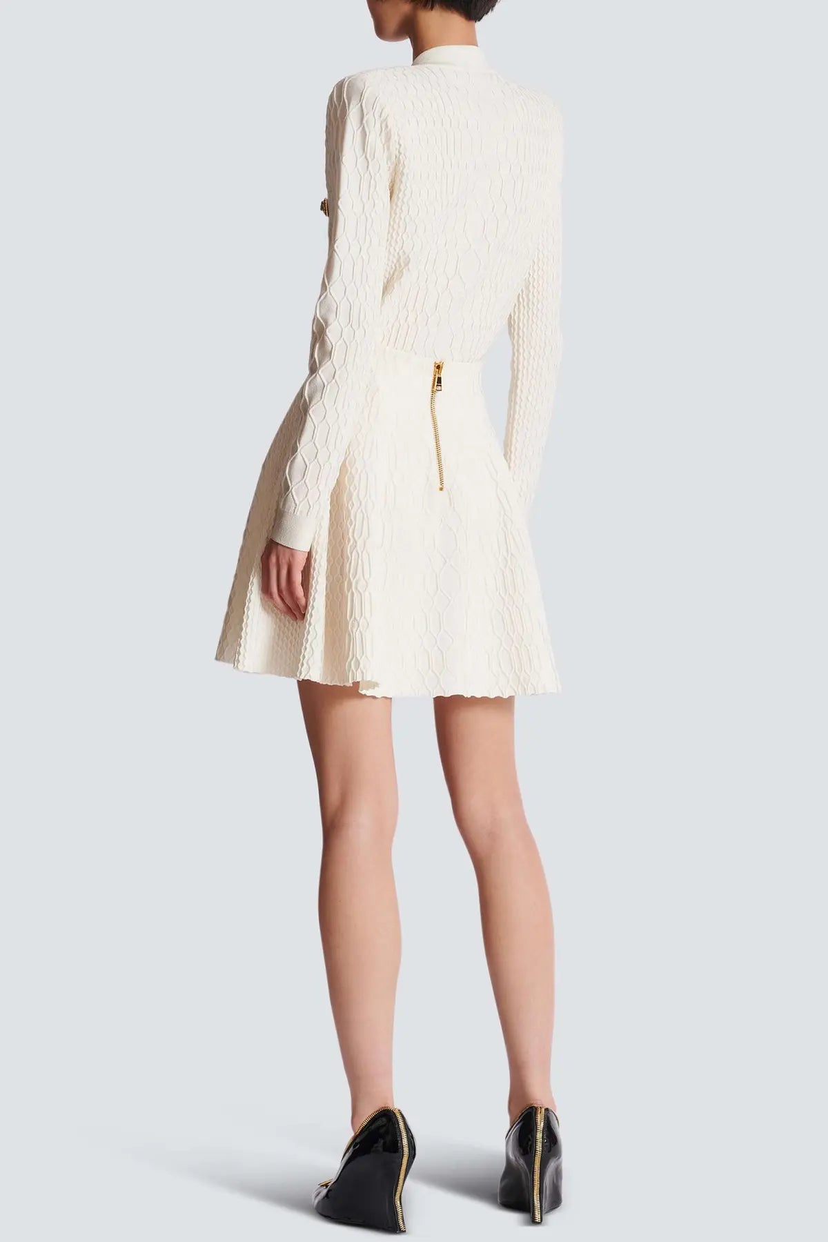 Kabin Crocodile Knit Top - White Avalabel