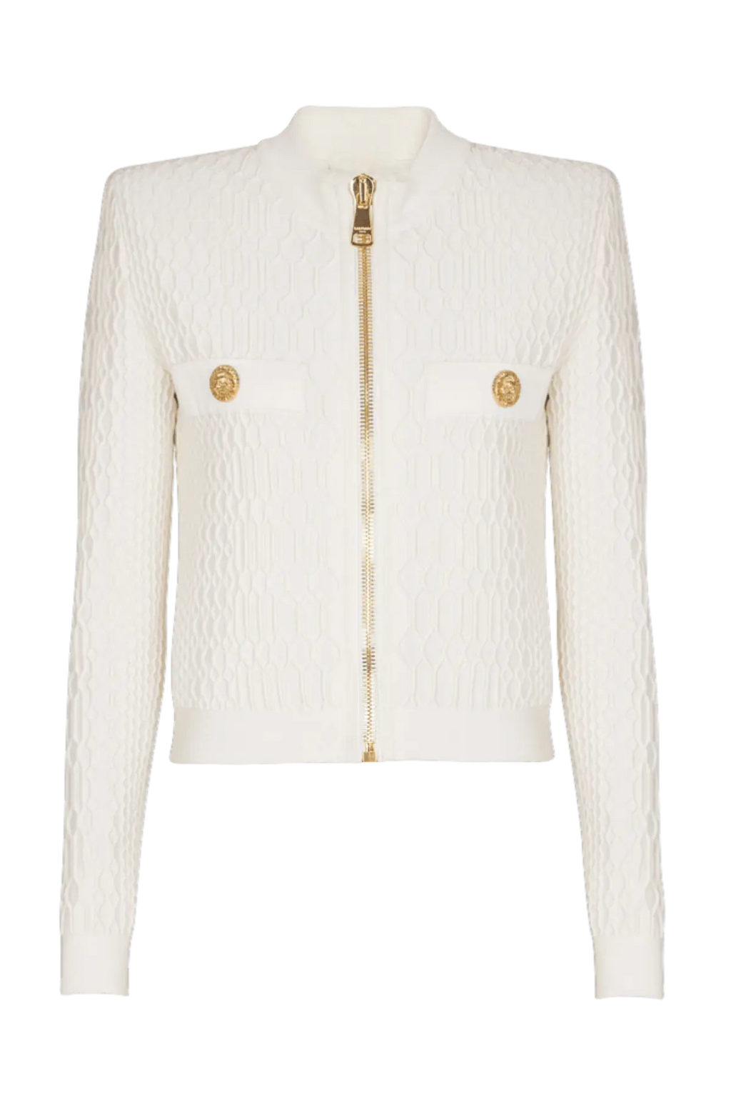 Kabin Crocodile Knit Top - White Avalabel