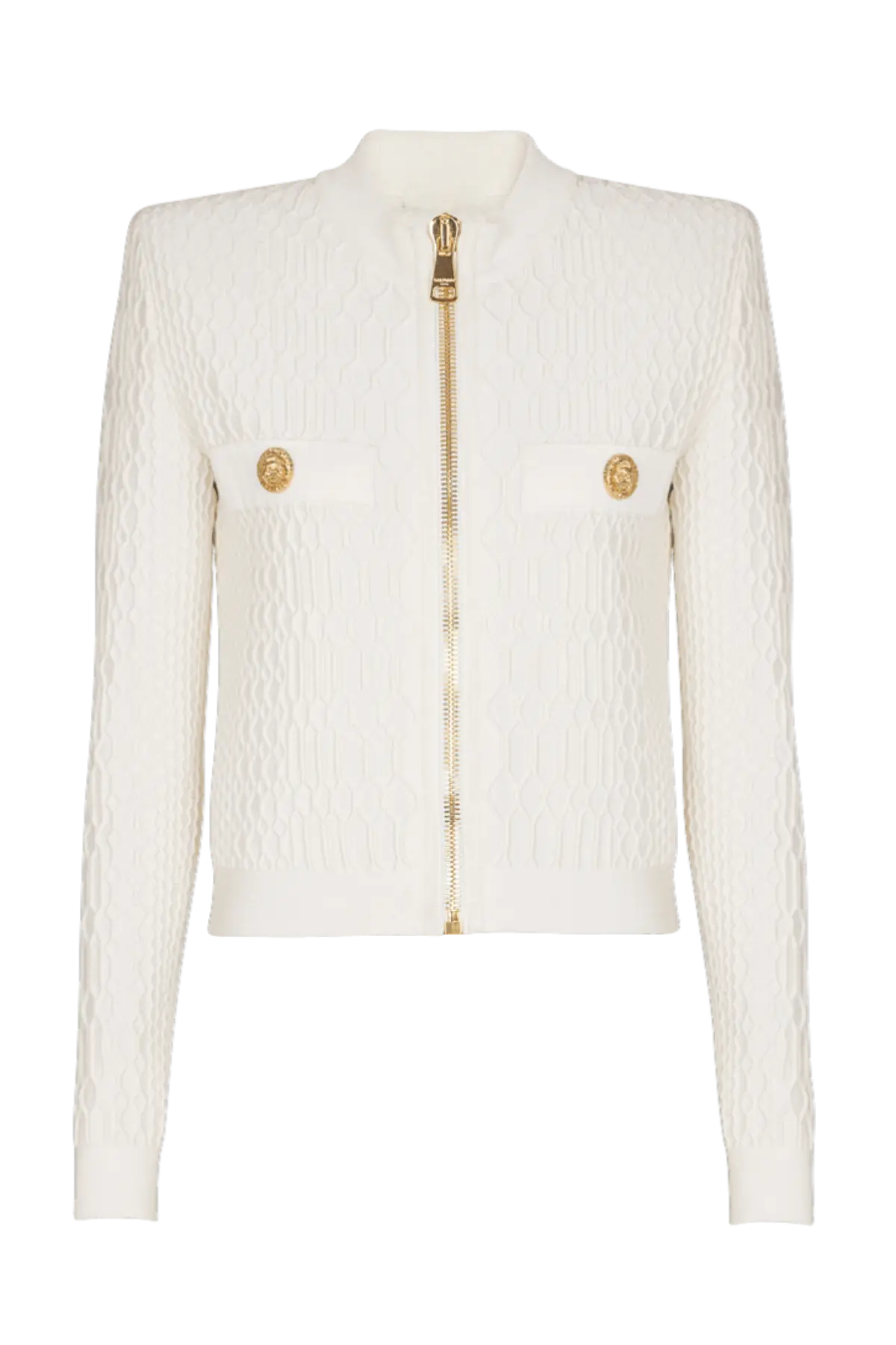 Kabin Crocodile Knit Top - White Avalabel