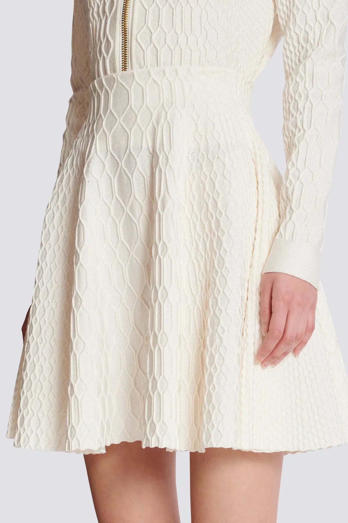 Kabin Crocodile Knit Top - White Avalabel