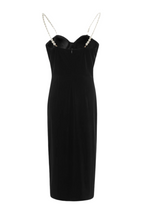 Velvet Pearl Embellished Midi Dress Avalabel