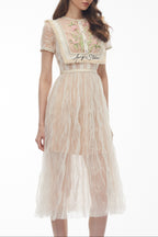 Wendy White Floral Embroidered Maxi Dress Avalabel