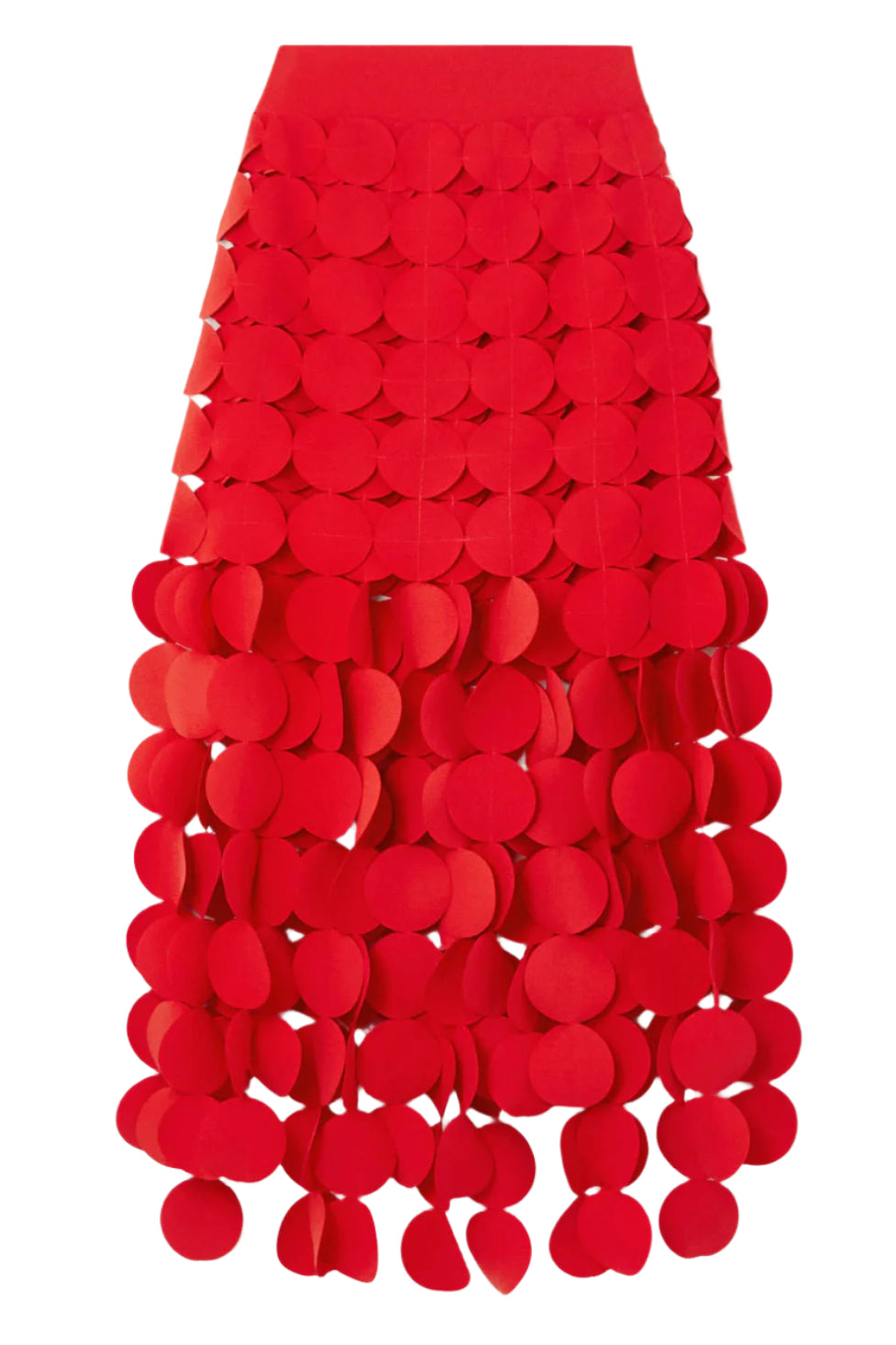 Katelyn Fringe Midi Skirt - Red Avalabel
