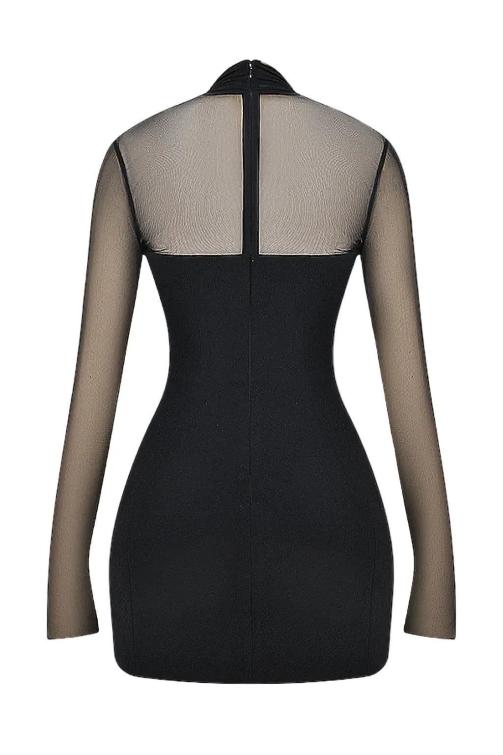 Kieran Halter Plunge Mesh Mini Dress Avalabel