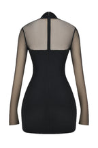 Kieran Halter Plunge Mesh Mini Dress Avalabel