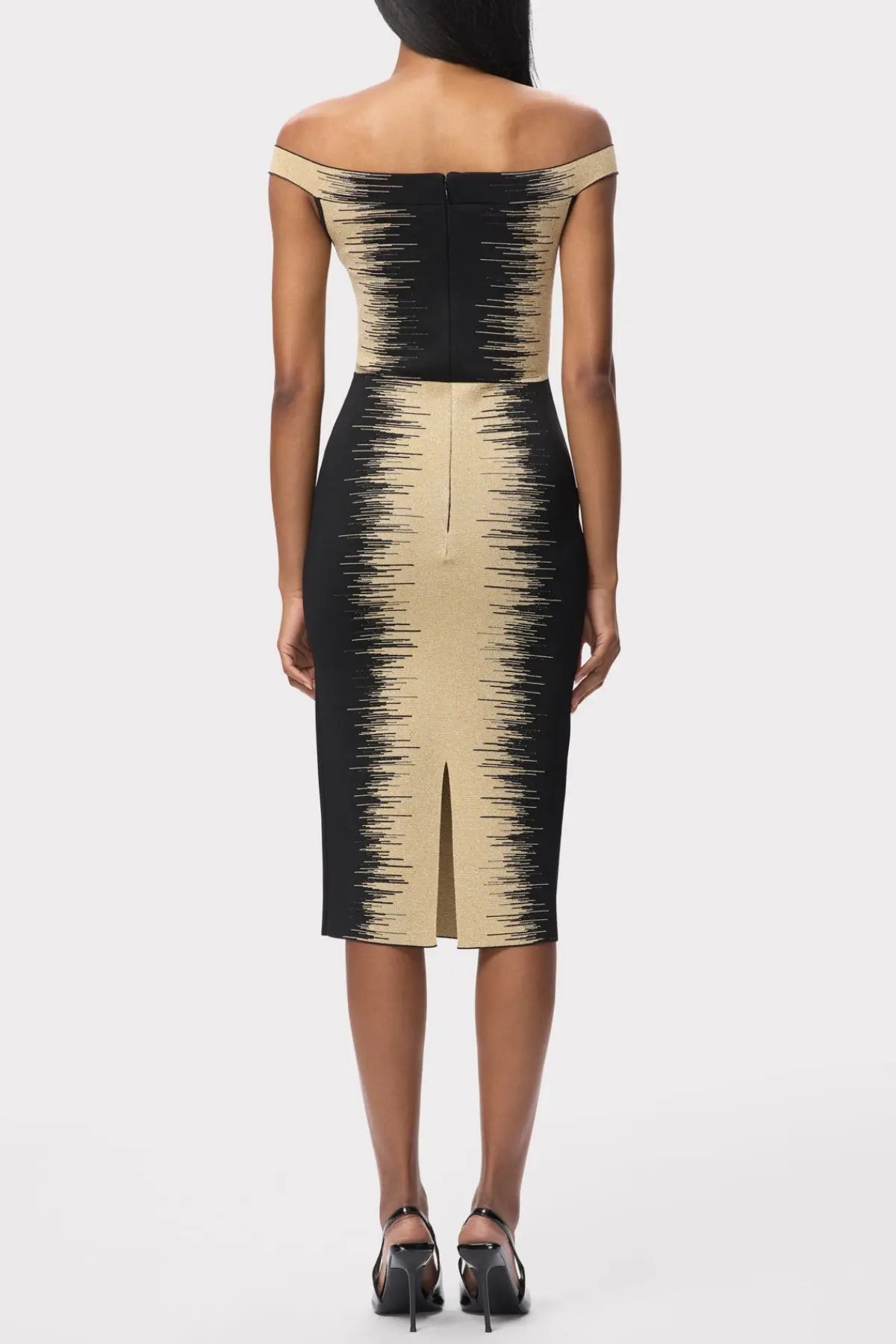 Kodyo Off Shoulder Gradient Midi Bandage Dress Avalabel
