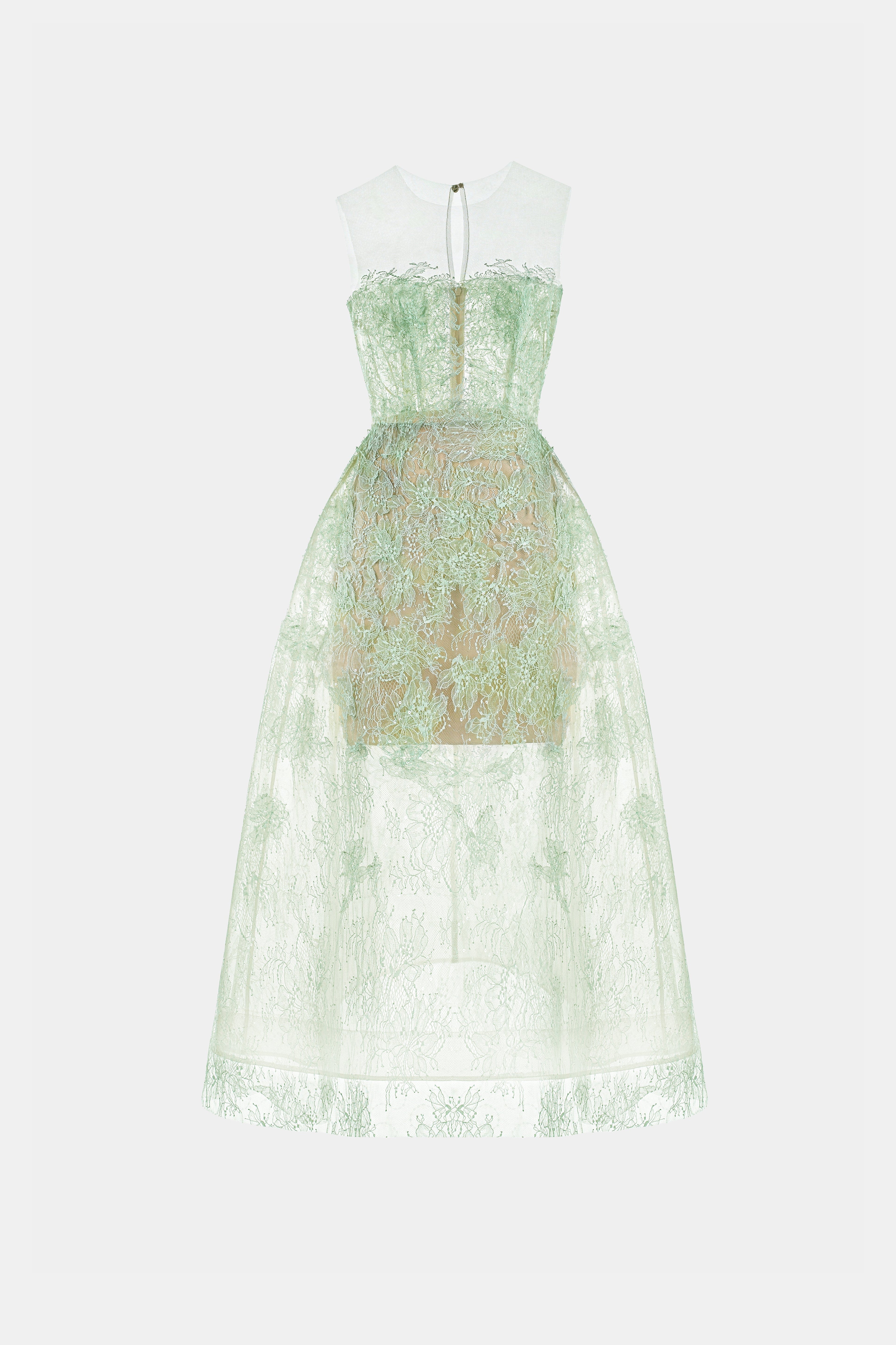 Mint Beaded Lace Dress Avalabel