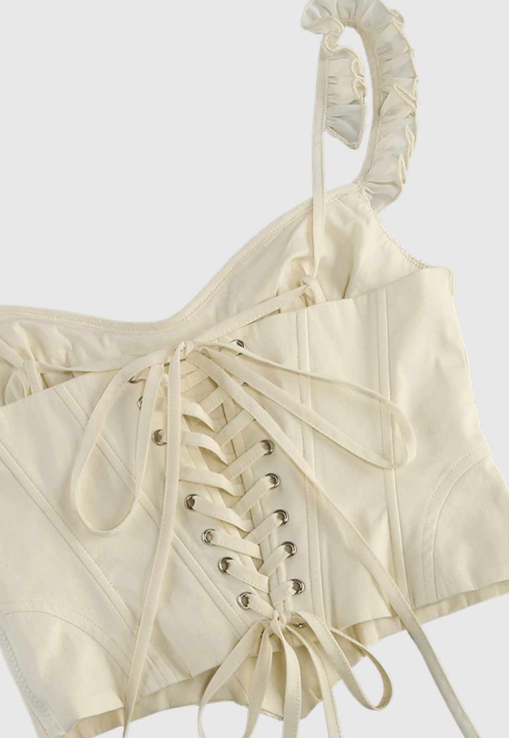 Lagina Corset Lace Up Ruffle Skirt Set Avalabel