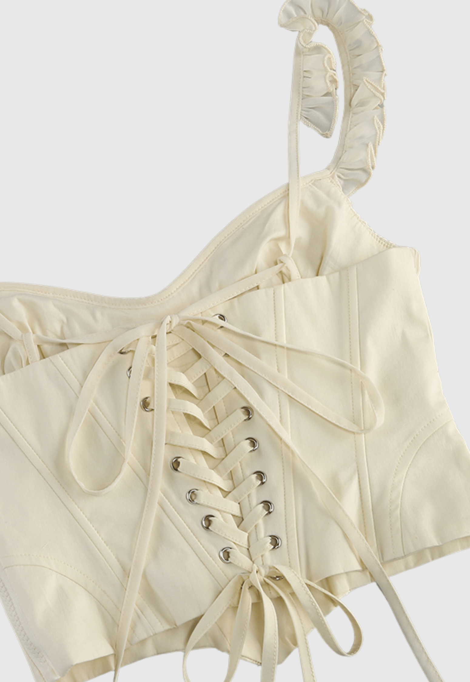 Lagina Corset Lace Up Ruffle Skirt Set Avalabel