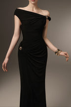 Deline Sheath Gathered Spandex Ankle Length Dress Avalabel