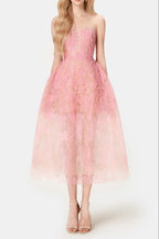 Pink Beaded Lace Dress Avalabel