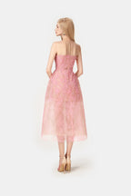 Pink Beaded Lace Dress Avalabel
