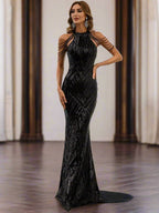 Liora Sequin Chain Mermaid Prom Dress Avalabel