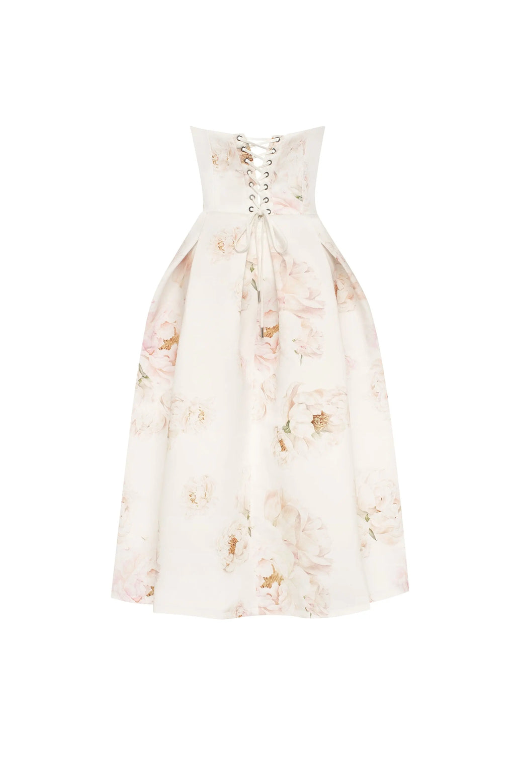 Pink peony corset midi dress, Garden of Eden Avalabel