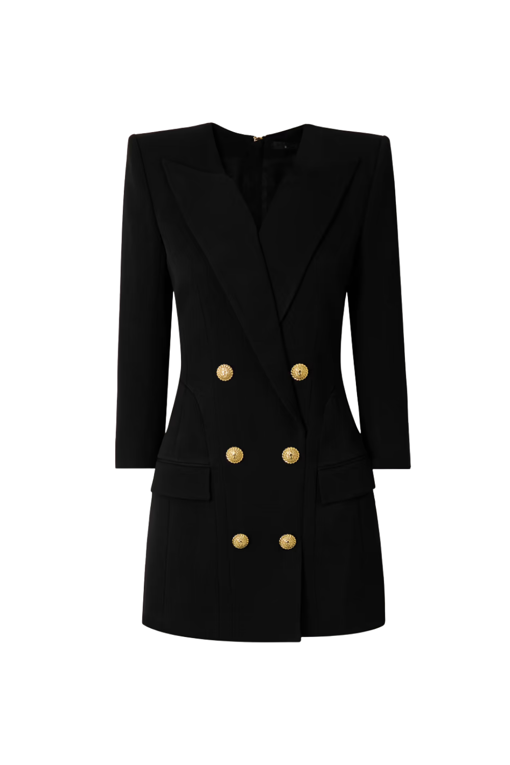 natividad Button-embellished Cotton-twill Mini Dress in black Avalabel