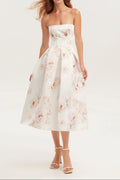 Pink peony corset midi dress, Garden of Eden Avalabel