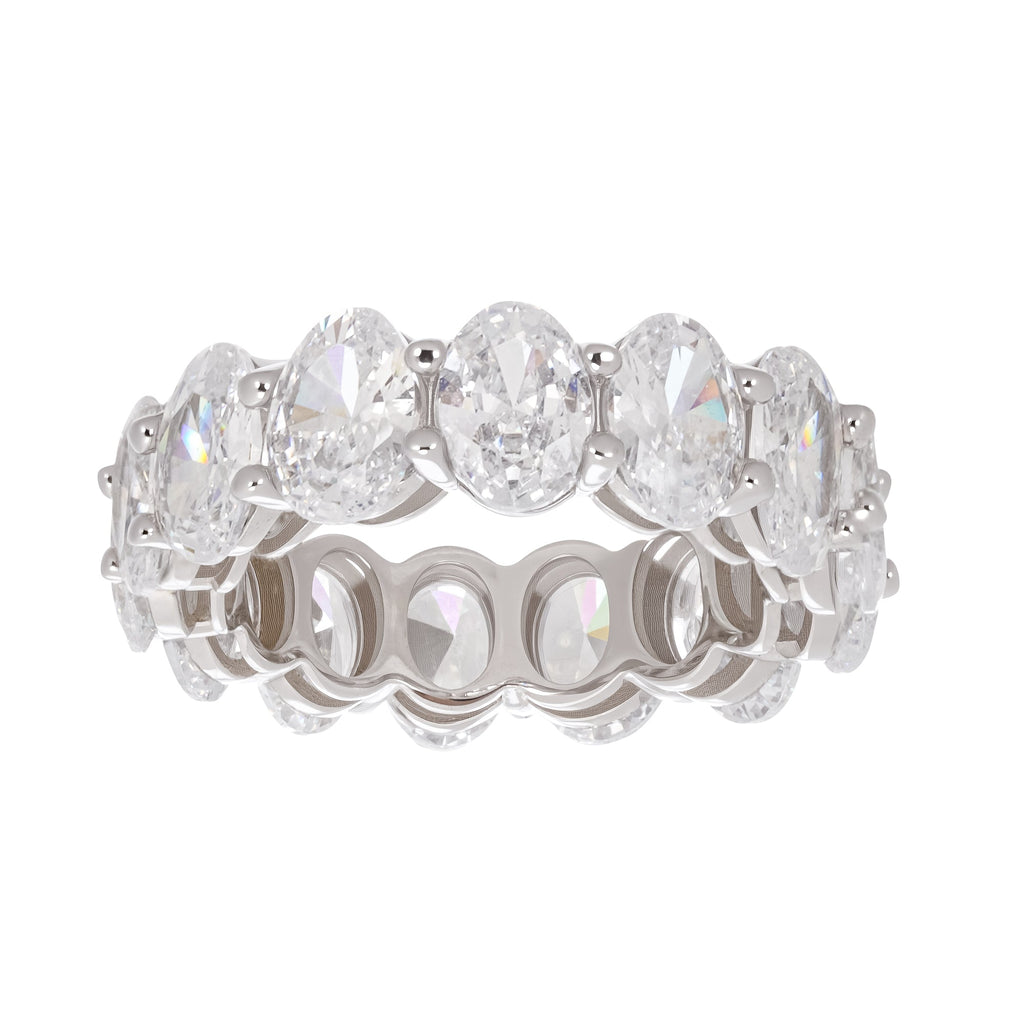 Drapé Oval Gemstone Sterling Silver Ring Avalabel
