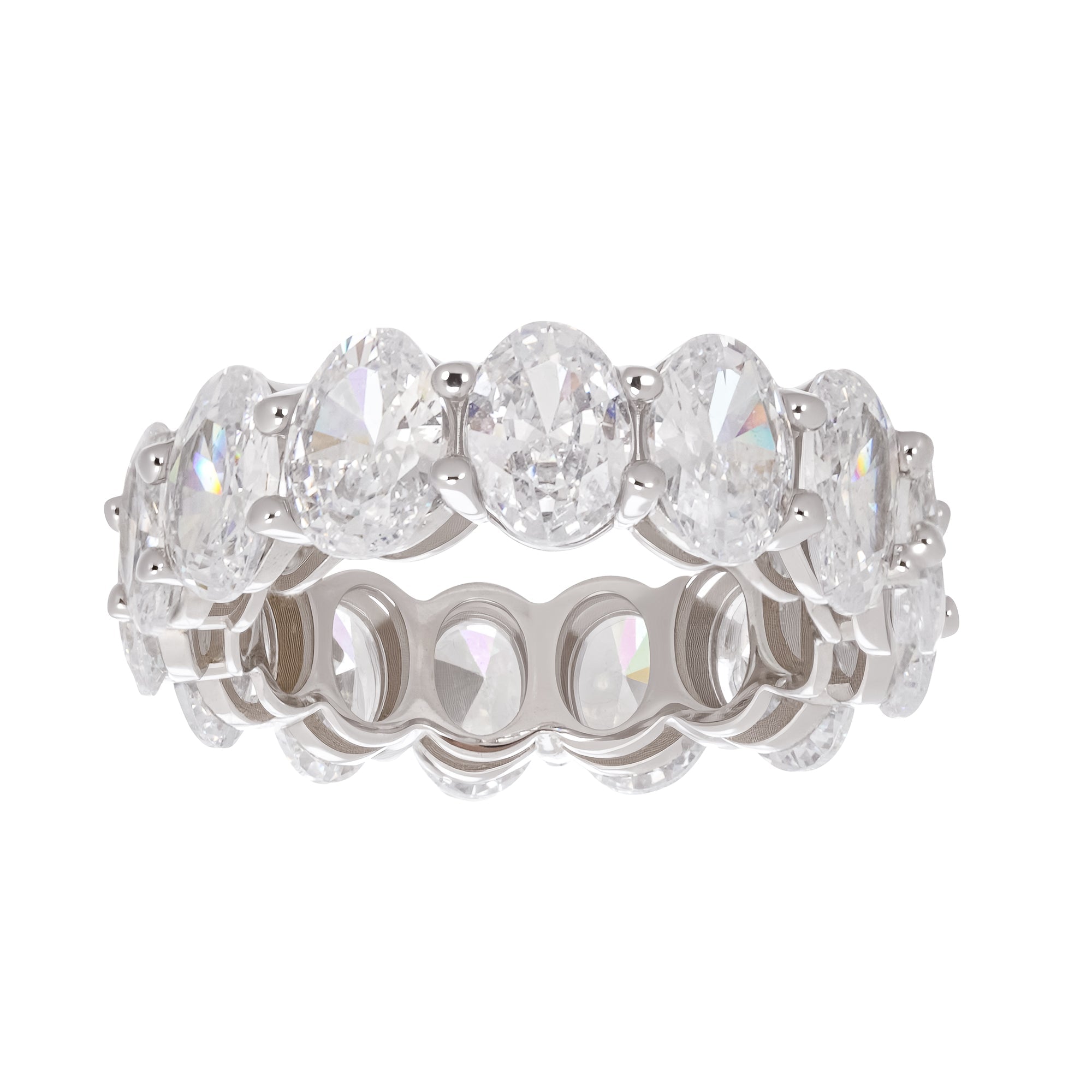 Drapé Oval Gemstone Sterling Silver Ring Avalabel