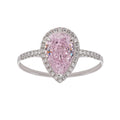 Éclat Pink Pear Shaped Gemstone Sterling Silver Ring Avalabel