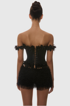 Mackie Off Shoulder Lace Up Corset Avalabel