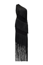 Malik One Shoulder Fringe Maxi Bandage Dress Avalabel