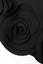 Miamor Floral Appliqué Mini Dress - Black Avalabel