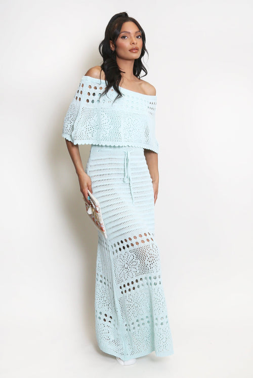 Crochet Overlay Bandeau Maxi Dress Soraya