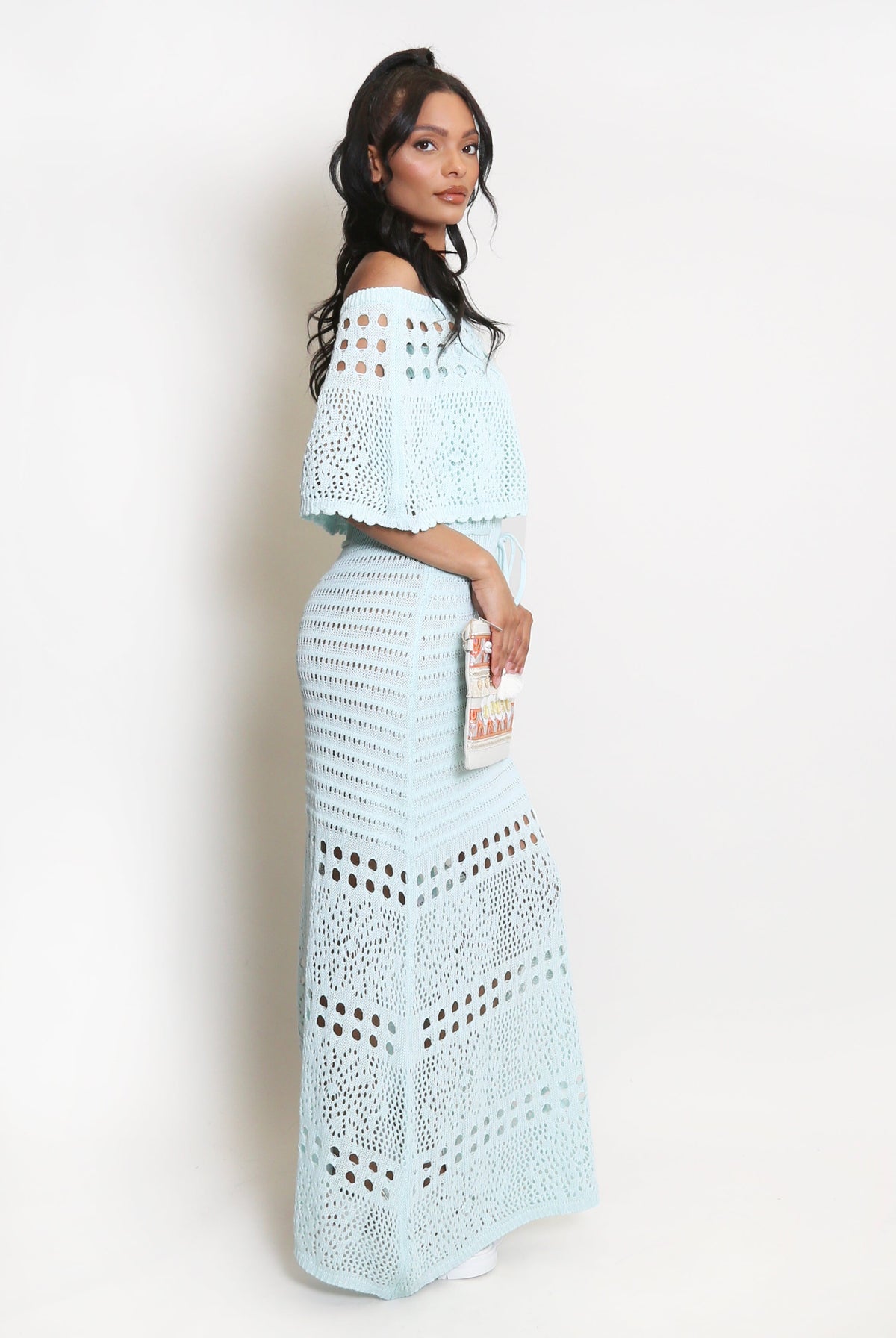 Crochet Overlay Bandeau Maxi Dress Soraya