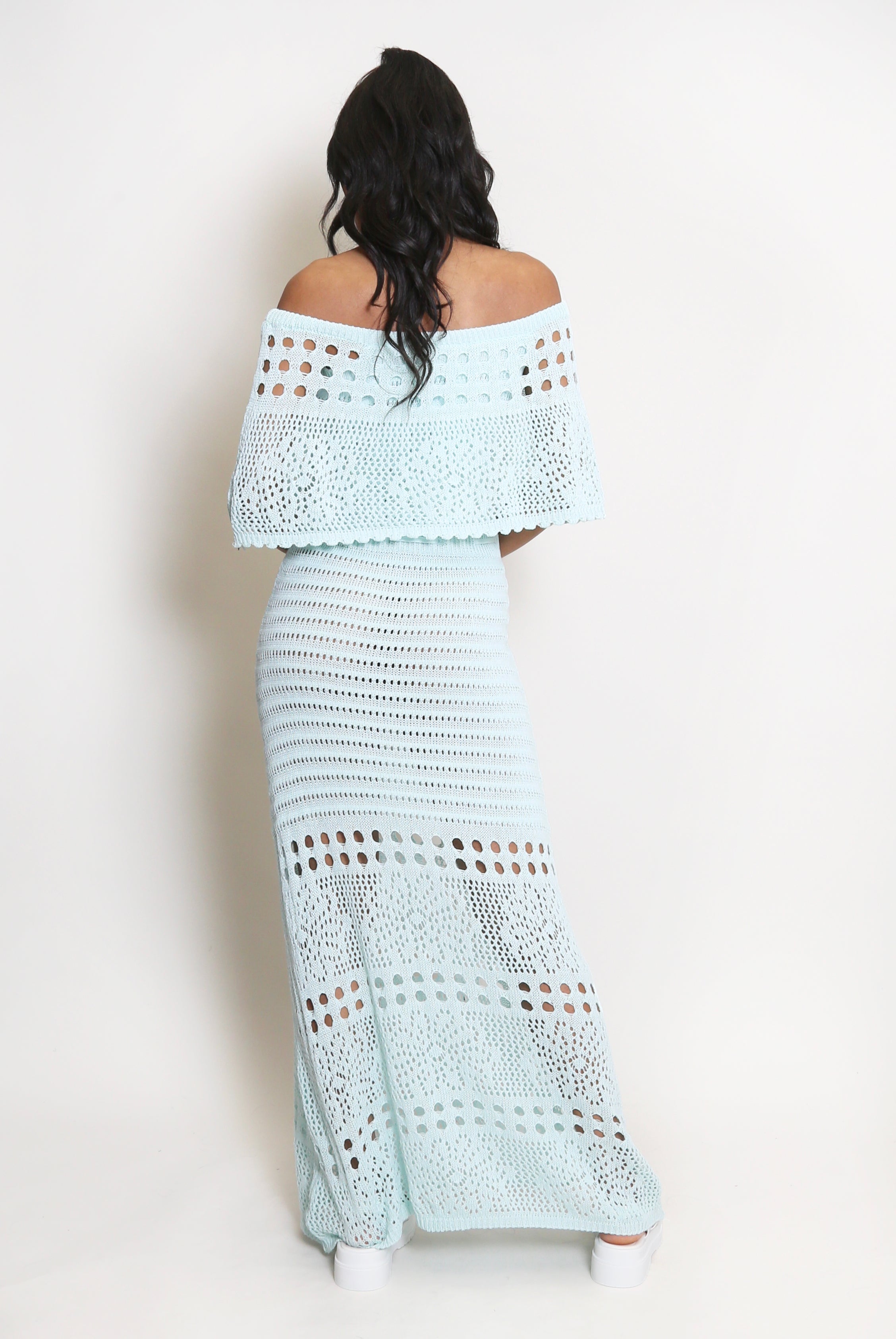 Crochet Overlay Bandeau Maxi Dress Soraya
