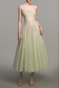 MINT DRAPED LACE MIDI DRESS Avalabel