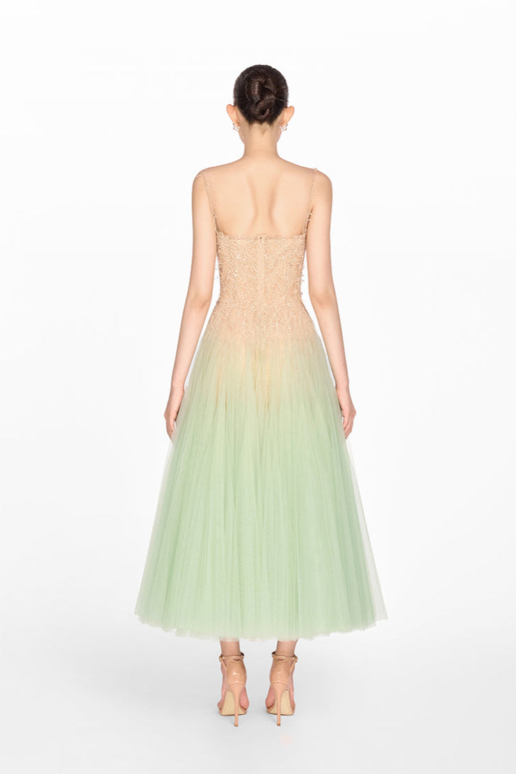 MINT OMBRE LACE MIDI DRESS Avalabel
