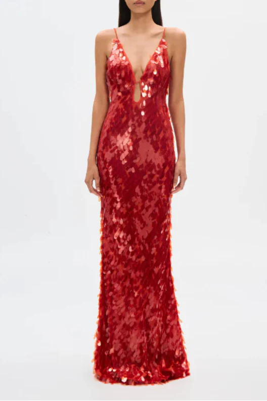 Misha Sapphire Sequin Maxi Avalabel