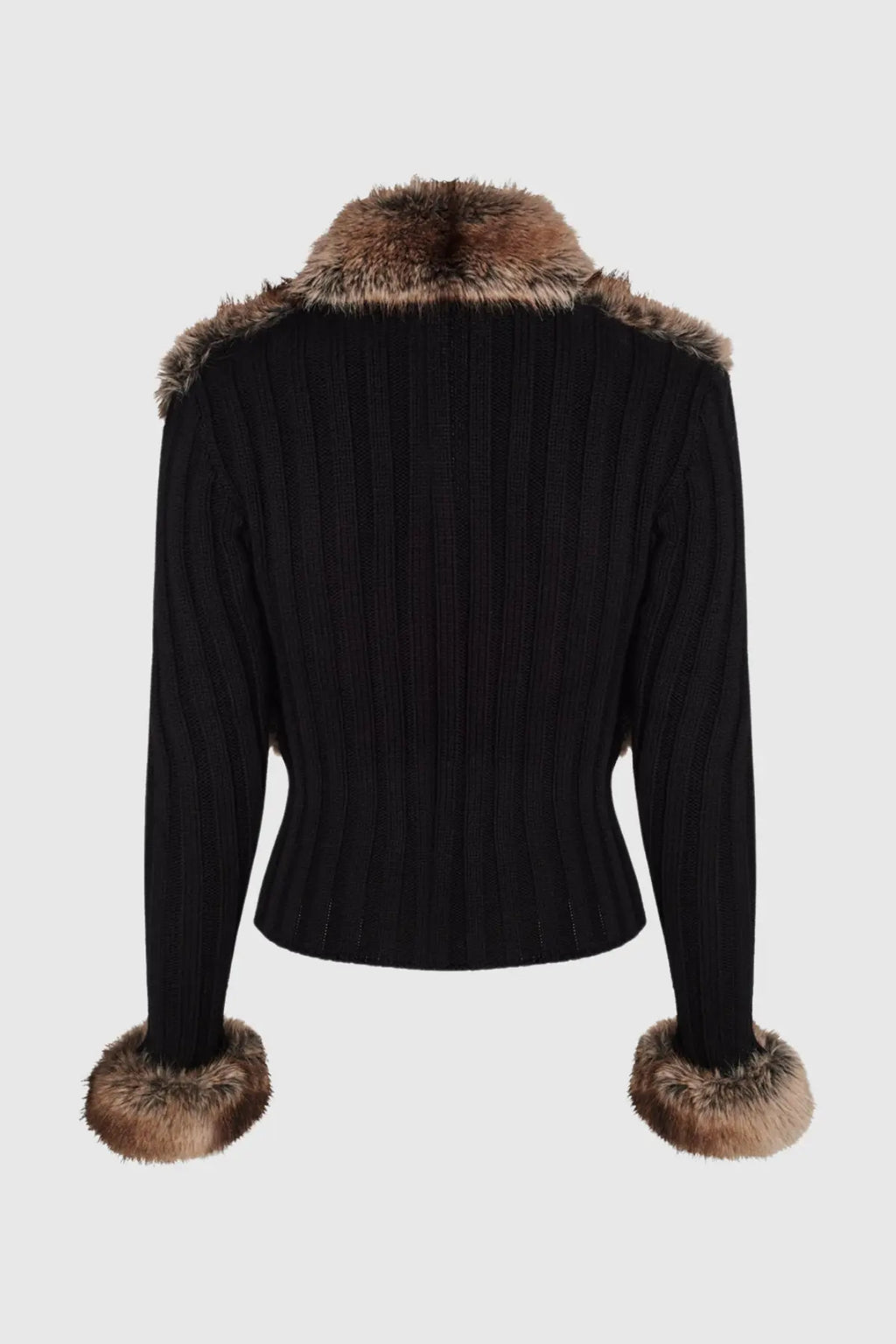 geraldine Faux Fur Knit Coat Avalabel