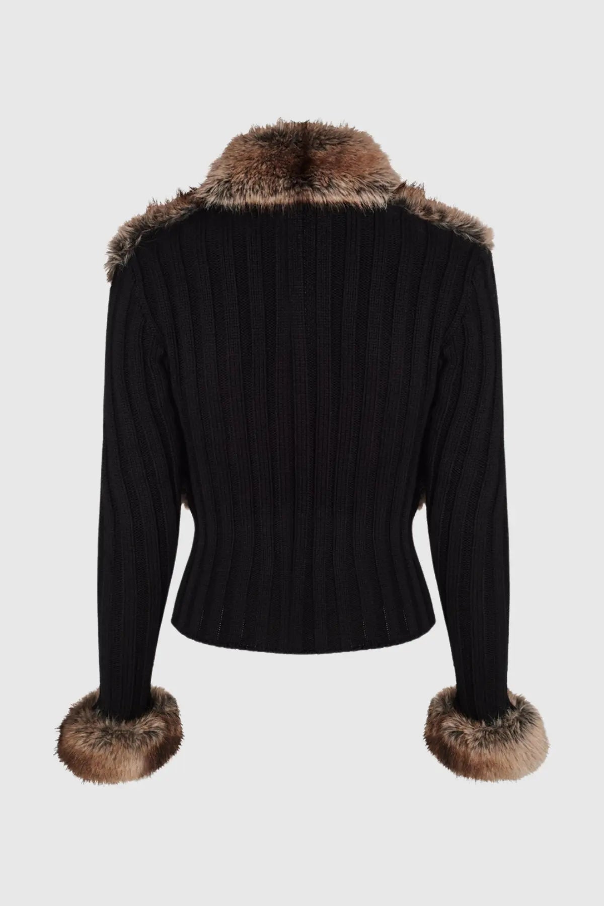 geraldine Faux Fur Knit Coat Avalabel