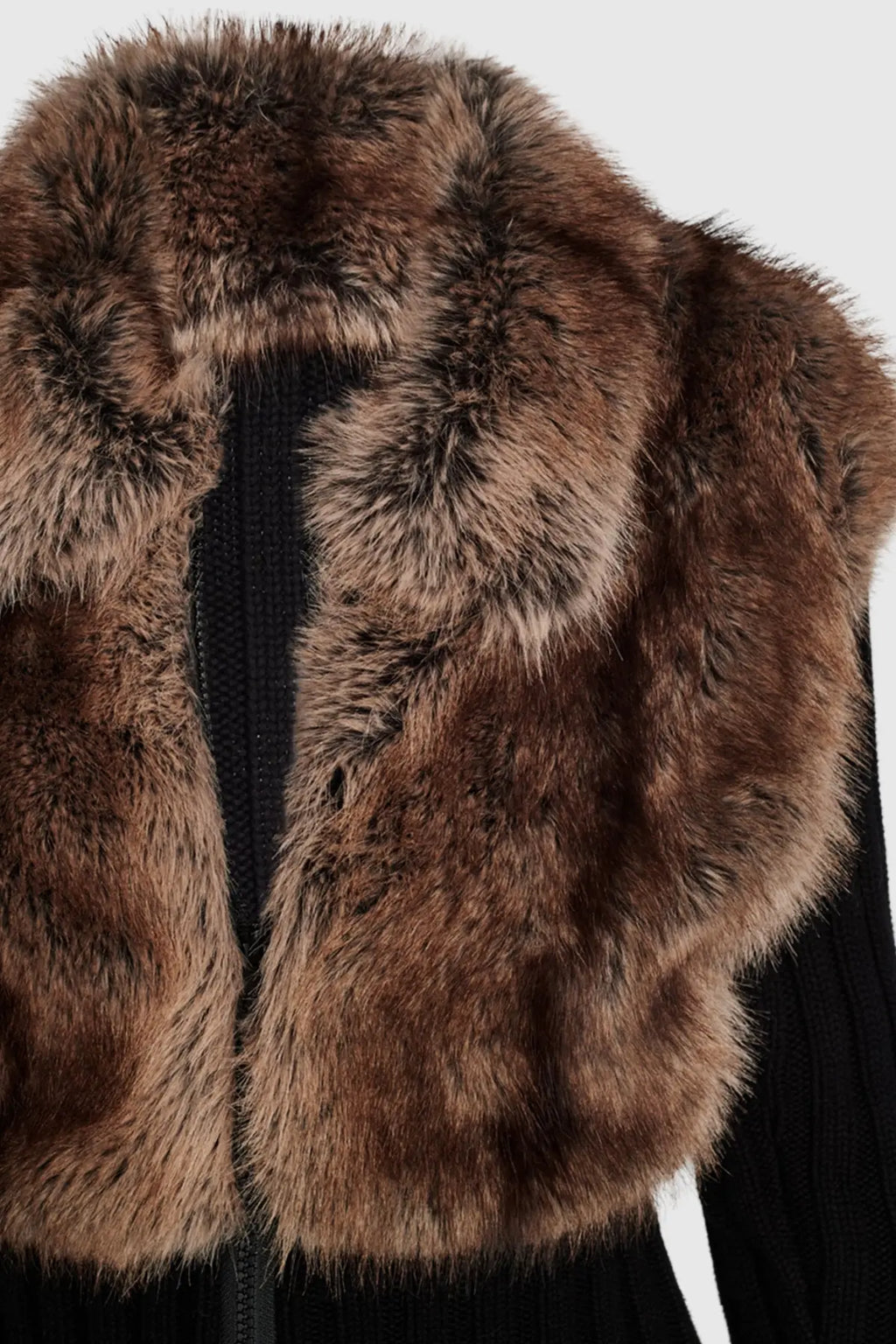 geraldine Faux Fur Knit Coat Avalabel