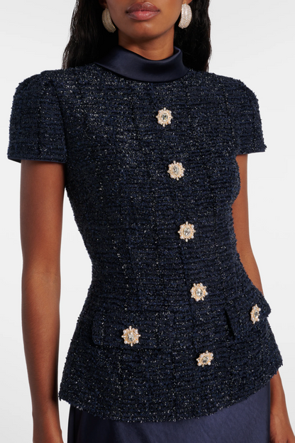 Munoz Metallic Tweed Two Piece Set