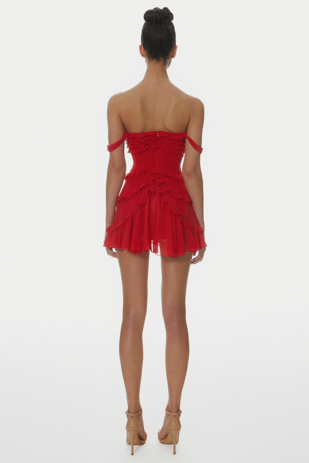 Nirva Off Shoulder Ruffle Mini Dress Avalabel