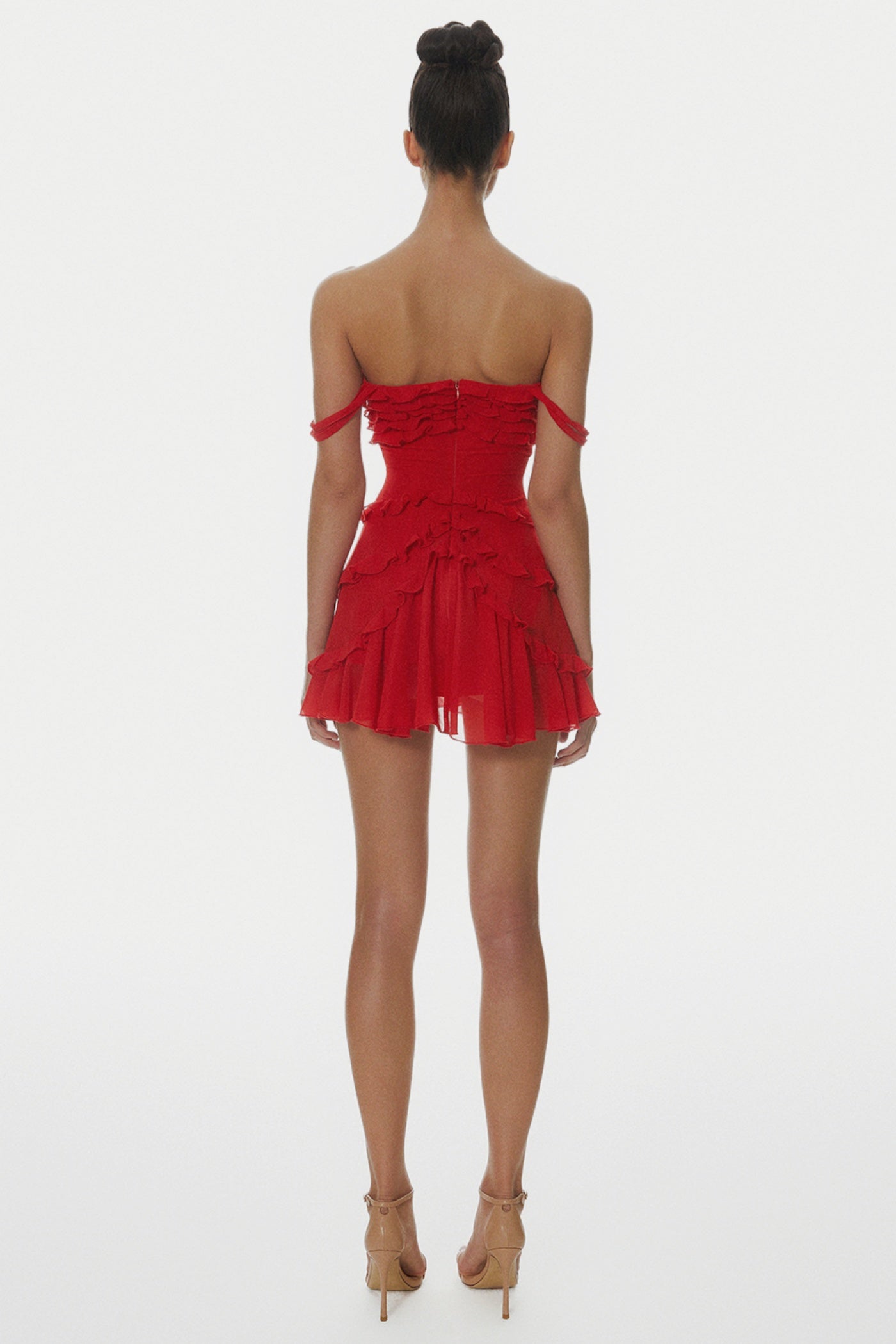 Nirva Off Shoulder Ruffle Mini Dress Avalabel