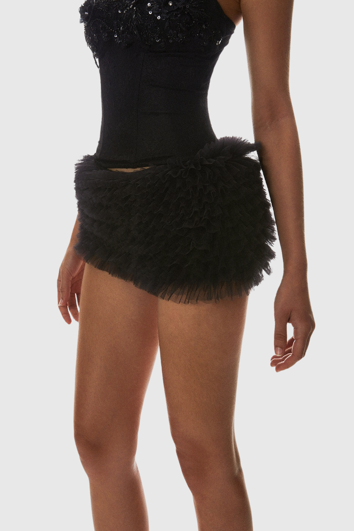 Nketia Sequin Embroidery Strapless Corset Avalabel