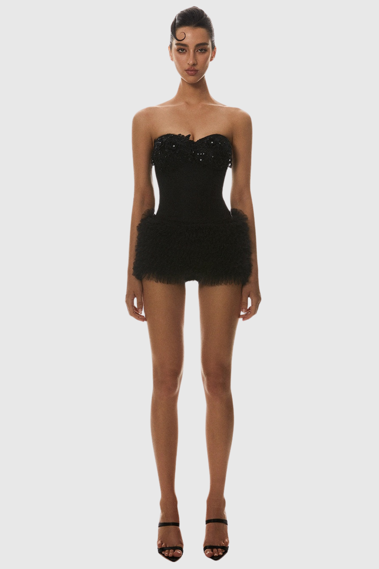 Nketia Sequin Embroidery Strapless Corset Avalabel