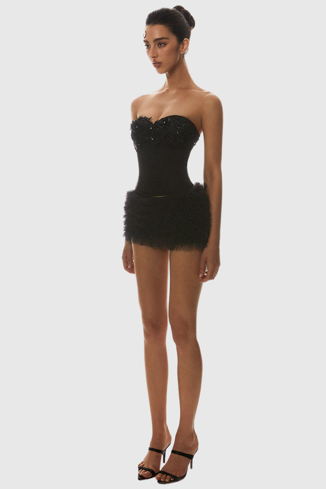 Nketia Sequin Embroidery Strapless Corset Avalabel