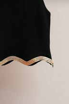 Black Cropped Jumper with Chain Detail Avalabel