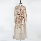 shirley Long Sleeve floral Printed Woven Maxi Dress Avalabel