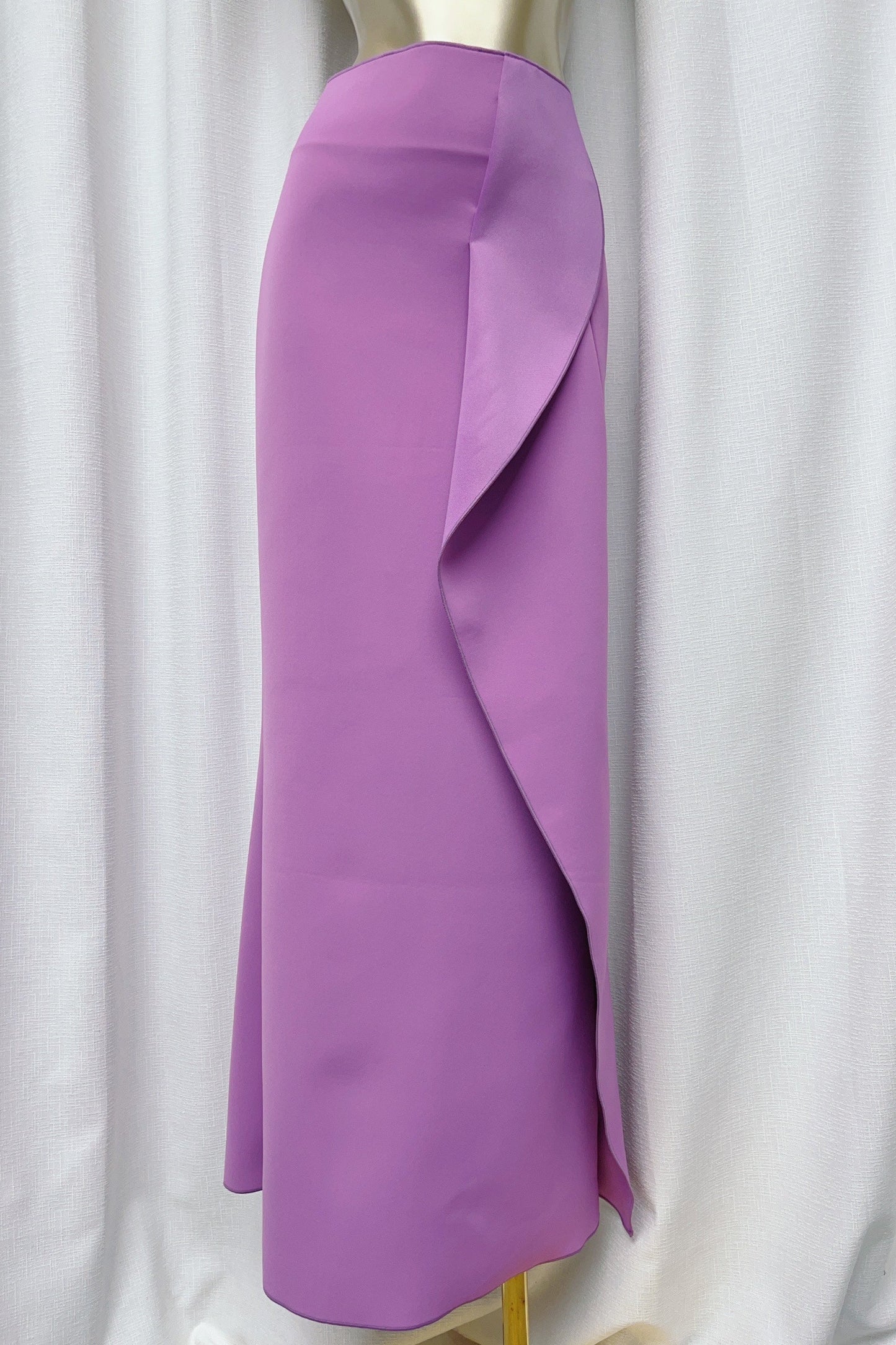 Irregular Ruffle Fishtail Skirt in Purple