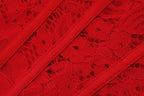 red Strapless Bandage Backless Floral Lace Corset Tube mini Dress Avalabel