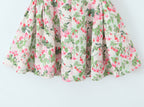 Plunge Neck Floral Mini Dress Avalabel