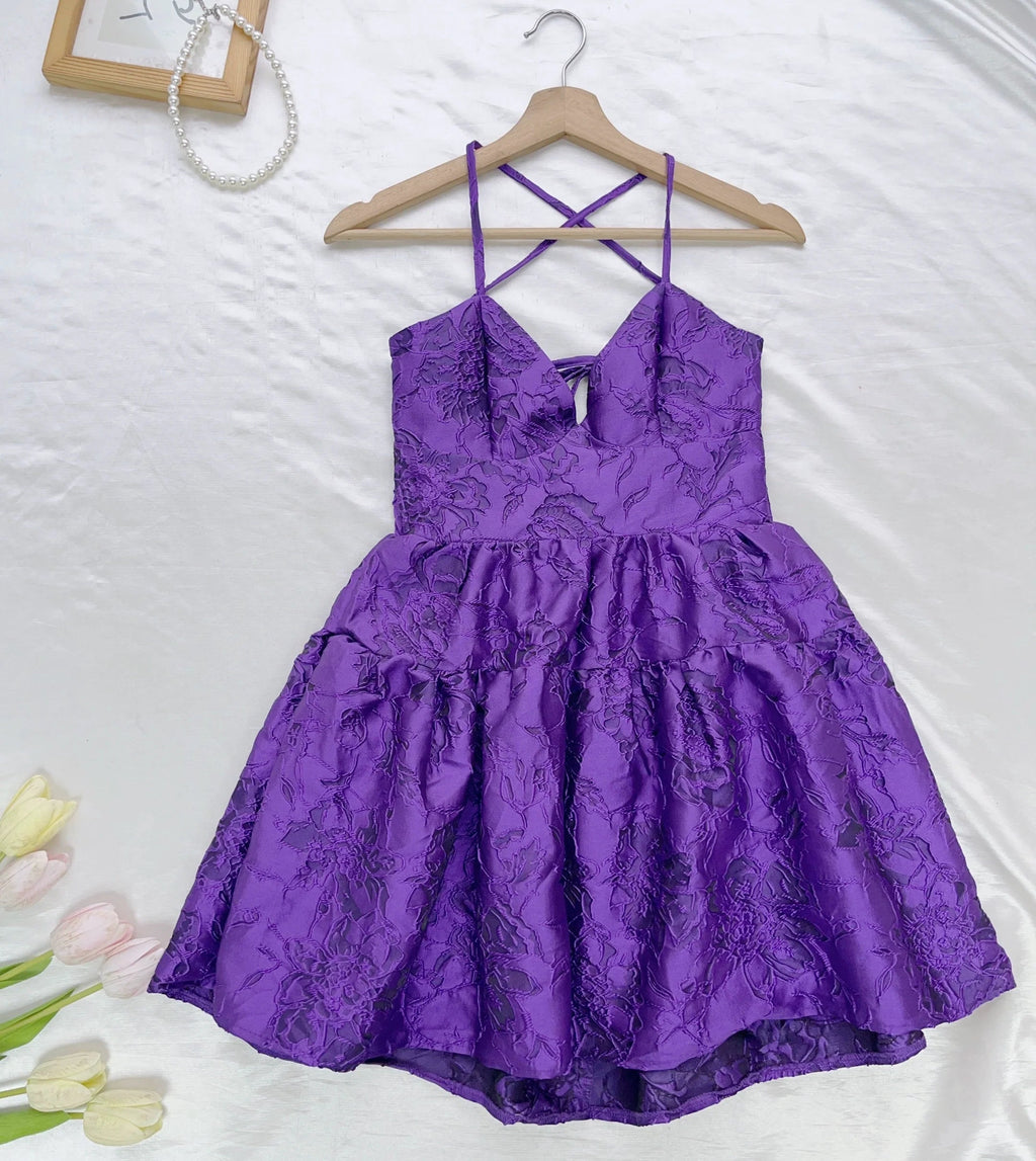 Jacquard dopamine slip mini dress Avalabel