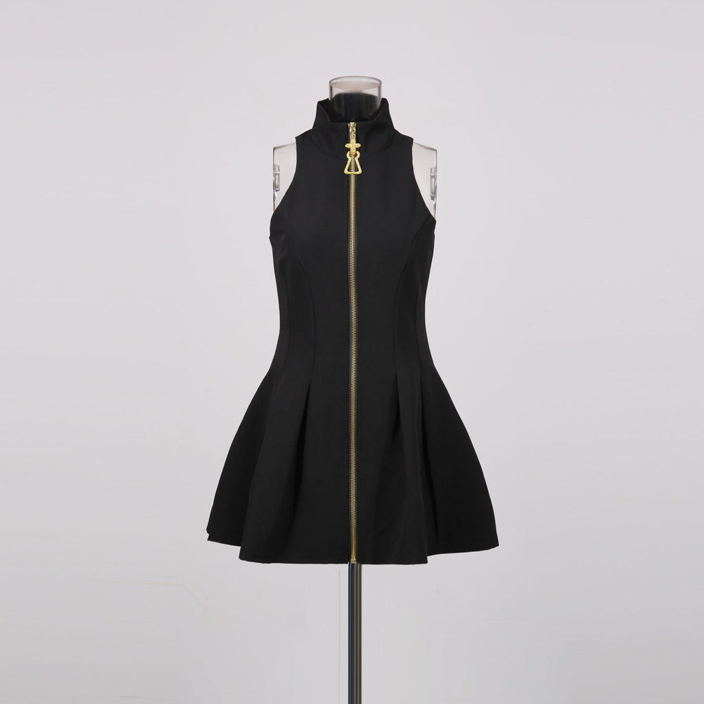 Carol Black Halterneck Dress in Grain Avalabel