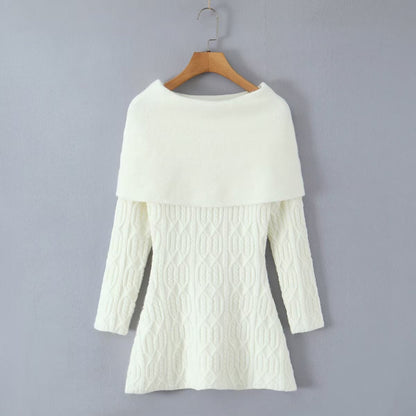 gwendolyn Off Shoulder Knit Mini Dress - White