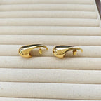 retro gold- red earring